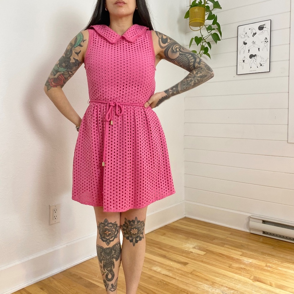 Juicy couture collared eyelet dress